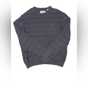 159. Original Penguin Vintage Dark Gray Crewneck Men Sweater Size Large